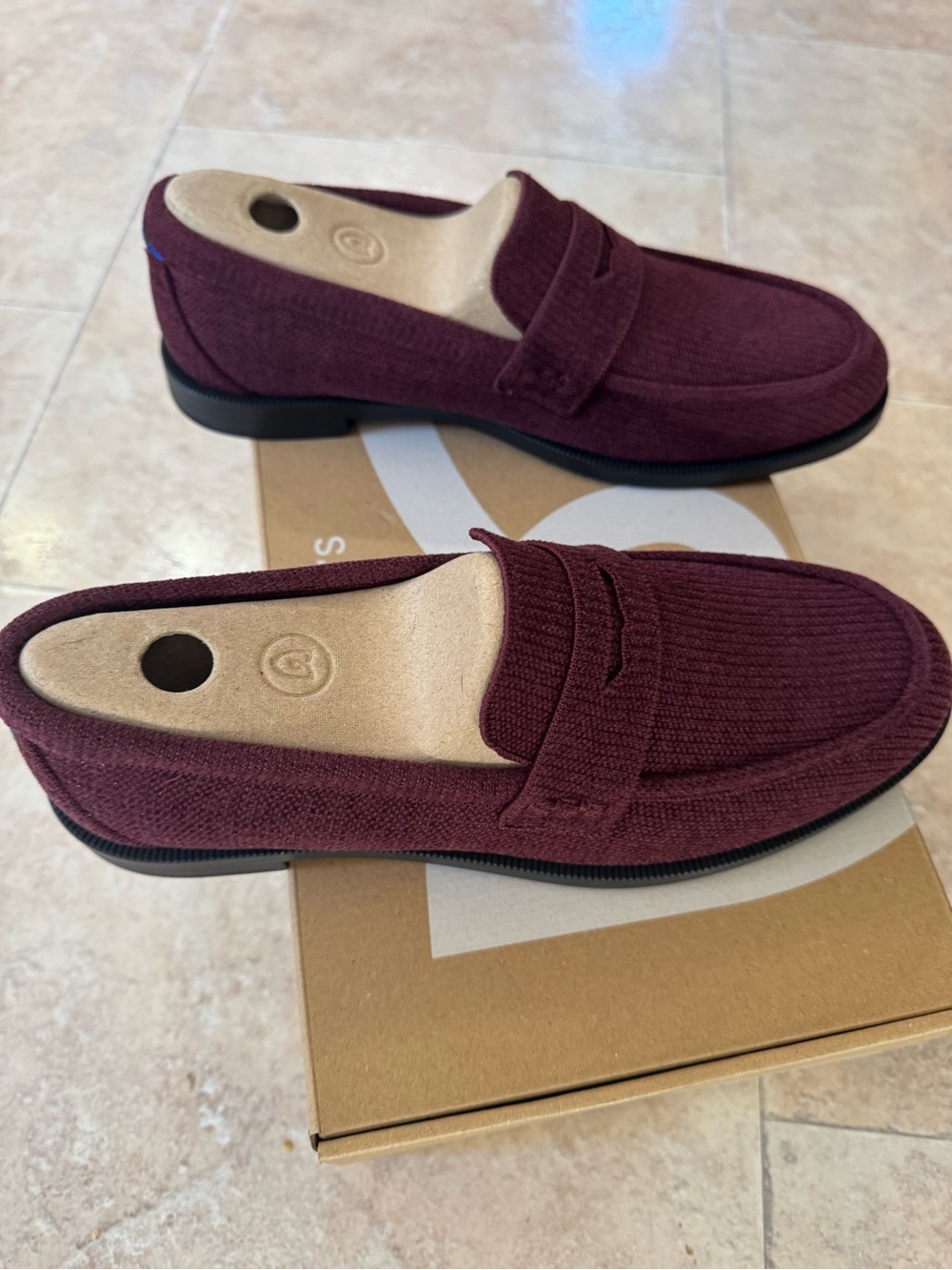 NIB Rothy's Penny Loafer in ReVelvet Syrah 🍂Burgundy Suede-like, gorgeous color! - Picture 9 of 10